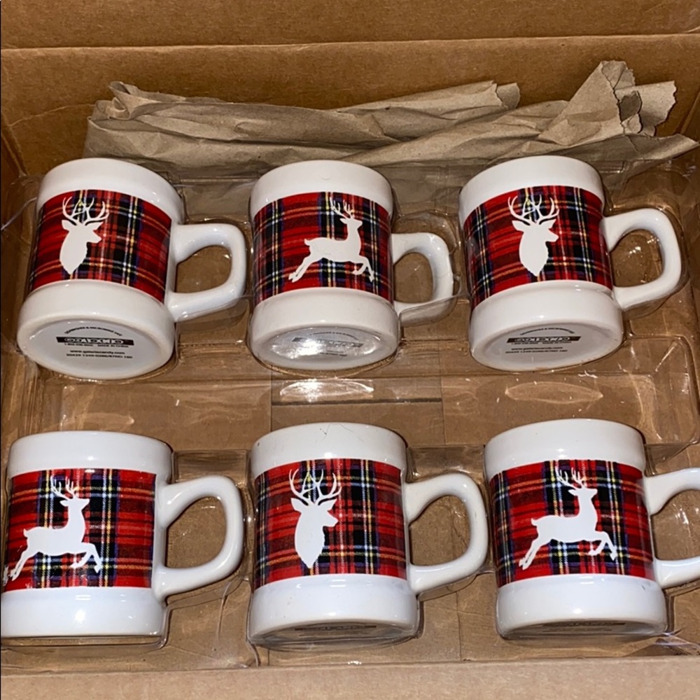 NWT Galerie Deer Mug set of 6
